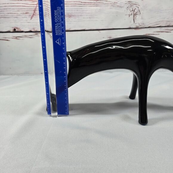 Mid Century Mod MCM Style Animal Sculpture Figurine Black Ceramic Deer Giraffe - Picture 9 of 10